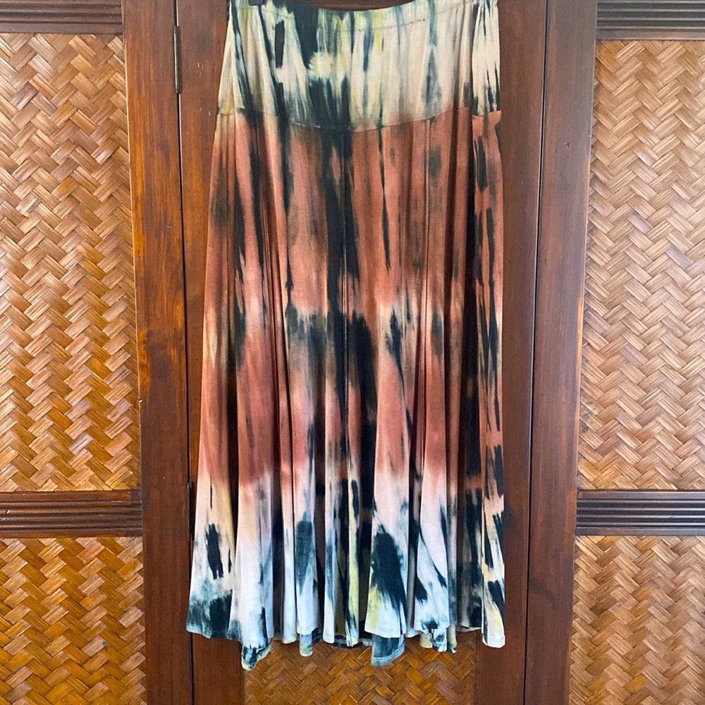KAREN KANE - TIE DYE COTTON FULL SKIRT 3X